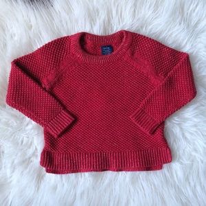 Red Sweater with Silver Threading
